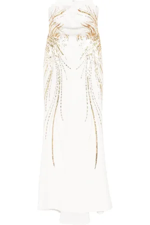 Saiid Kobeisy Bead-embellished crepe dress
