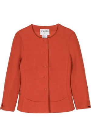 CHANEL 1999 collarless wool jacket