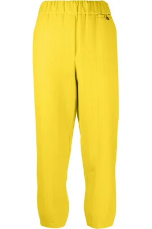 ALYSI Stripe-pattern high-waist trousers