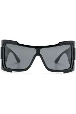 VERSACE Logo-plaque oversized-frame sunglasses