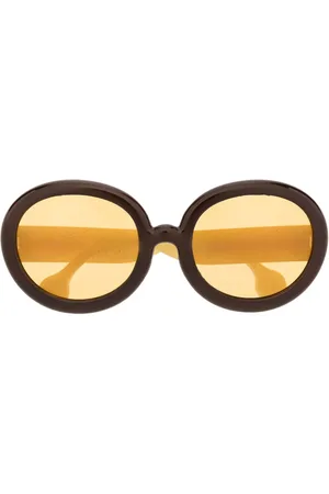 The Animals Observatory Round-frame logo-print sunglasses