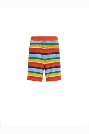 Marni Crochet-knit striped shorts