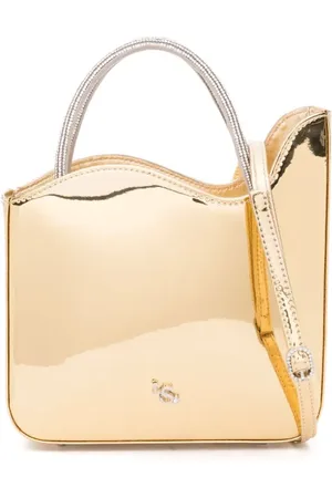 LE SILLA Small Ivy metallic-leather tote bag