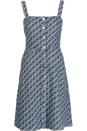 Stella McCartney Jacquard-logo denim dress