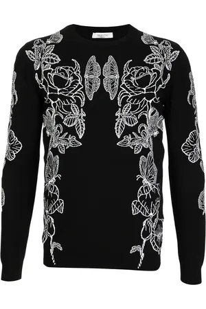 VALENTINO GARAVANI Butterfly-print knitted jumper