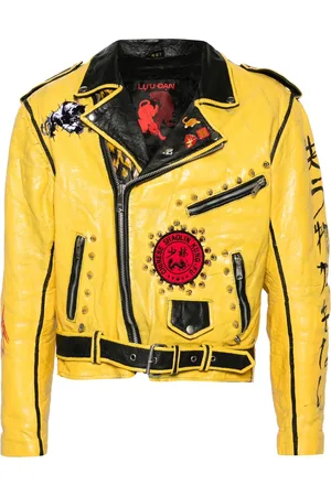 LU’U DAN Painted Vintage leather jacket