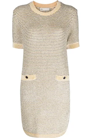 Tory Burch Velvet striped midi dress