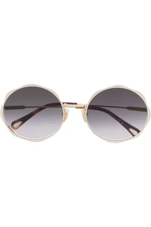Chloé Logo-engraved round-frame sunglasses