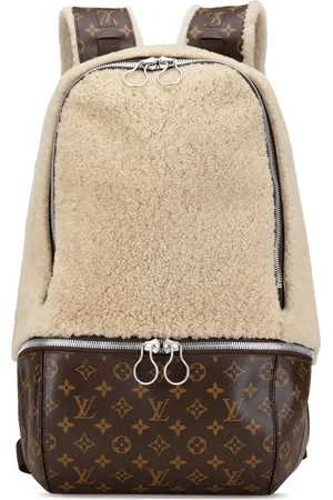 LOUIS VUITTON 2014 Marc Newson Monogram Shearling backpack