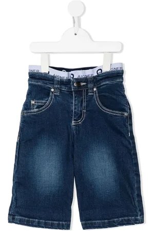 Aigner Logo-waist denim shorts