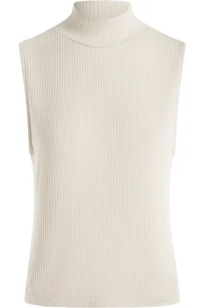 Varley Roll-neck ribbed tank top