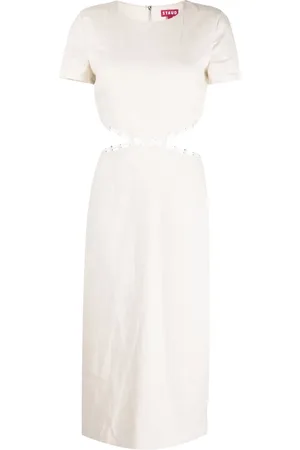 Staud Matteo linen midi dress