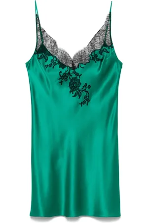 CARINE GILSON Lace-detailed slip dress