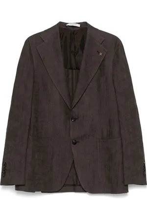 TAGLIATORE Monogram-jacquard blazer