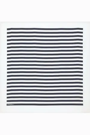 Dolce & Gabbana Logo-print striped silk scarf