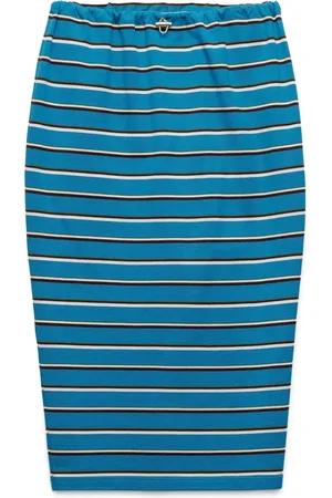Prada Striped piqué skirt