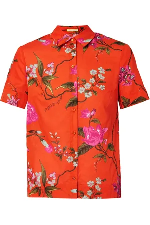 Erdem Floral-print cropped shirt