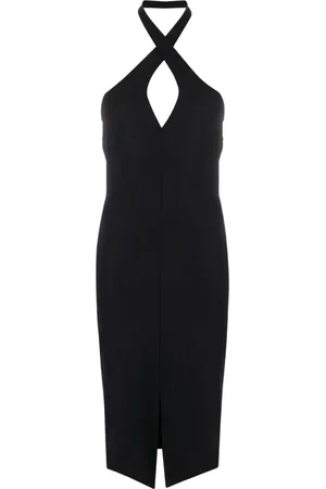 CHIARA BONI Cut-out detail fitted midi dress