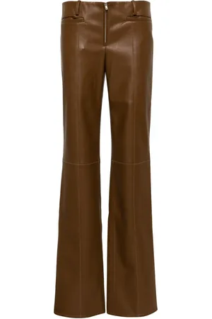 AYA MUSE Cida faux-leather trousers