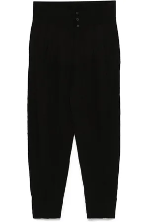 TRANSIT Embossed-effect high-waist trousers