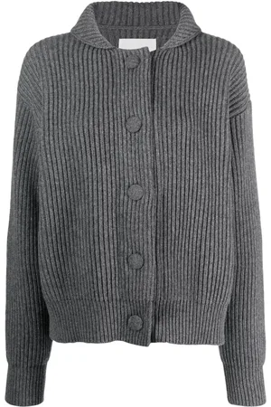 Jil Sander Long-sleeved ribbed-knit wool cardigan