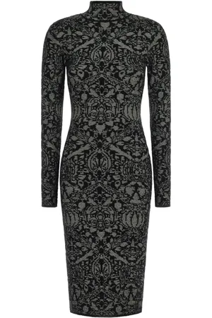Roberto Cavalli Intarsia-knit midi dress