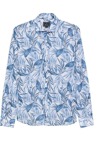 Orian Leaf-print cotton shirt