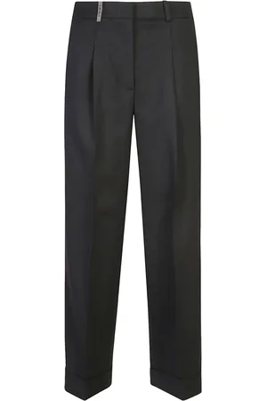 PESERICO SIGN Beaded-trim trousers