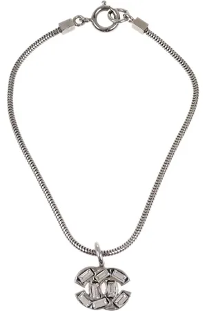 CHANEL 2001 rhinestone-embellished CC pendant bracelet