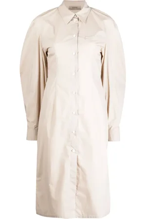 SYSTEM Cut-out back shirt dress