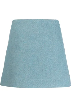 Ganni Recycled wool-blend miniskirt