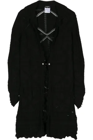 CHANEL 2004 pearl-button cotton cardigan