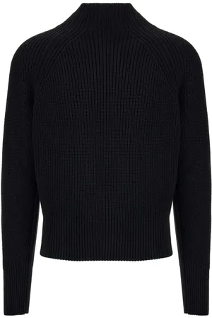 Salvatore Ferragamo Mock-neck cable-knit jumper