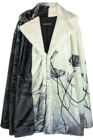 Barbara Bologna Graphic-print faux-fur coat