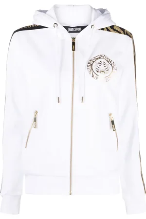 Roberto Cavalli Logo-print cotton cardigan