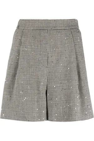 Fabiana Filippi Houndstooth-pattern sequin-embellished shorts