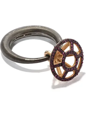 DALILA BARKACHE 18kt yellow gold ruby Cage ring