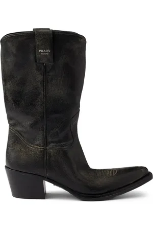 Prada Grained leather ankle boots