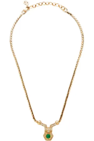 Dior Rhinestone pendant necklace