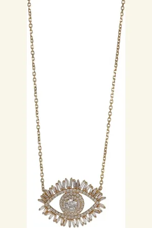 Suzanne Kalan 18kt yellow Firework Evil Eye necklace