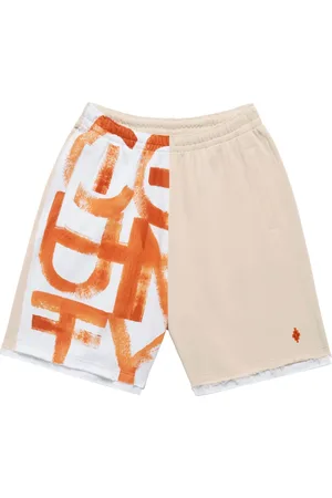 MARCELO BURLON County Brush cotton track shorts
