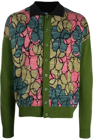 Rassvet Floral intarsia-knit cardigan