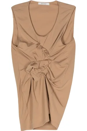 Gauchere Ruffle-detail sleeveless top