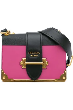 Prada 2000-2024 Saffiano Trimmed City Calf Cahier crossbody bag