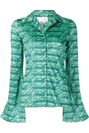 Natasha Zinko Text-print long-sleeve shirt