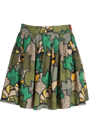 Kenzo Camouflage-print pleated mini skirt