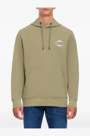 HUGO BOSS Logo-patch hoodie