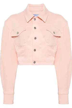 MUGLER Logo patch denim jacket