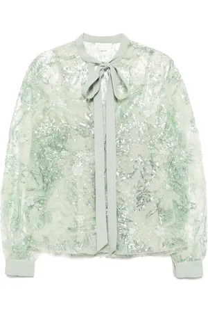 Zuhair Murad 3D floral embellished blouses