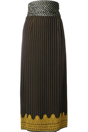 Jean Paul Gaultier Mid-calf pinstripe skirt